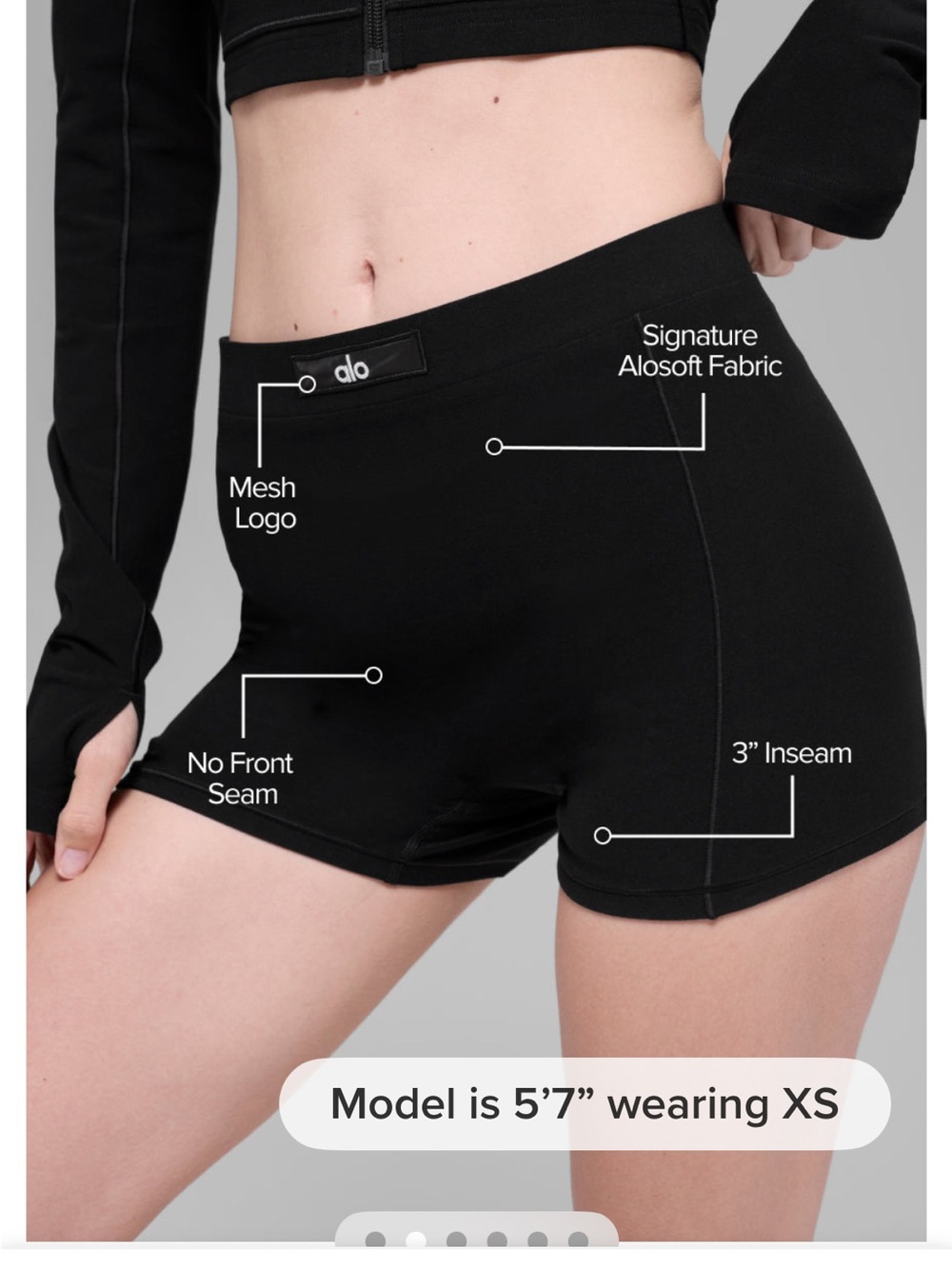 ALO yoga alosoft sincere micro short - Picture 2 of 4